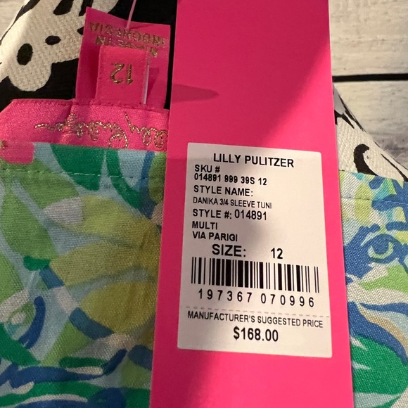 Lilly Pulitzer Danika Tunic Dress Tropical Romantic Floral Flowy Beach Cruise - Picture 5 of 8